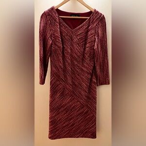 Elegant Berry Long Sleeve Dress